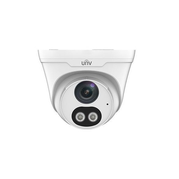 Uniview Easystar 2MP Colorhunter turret dómkamera, fix objektívvel, mikrofonnal és hangszóróval