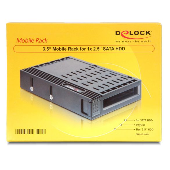 Delock 3.5″ Mobile Rack for 1 x 2.5″ SATA HDD