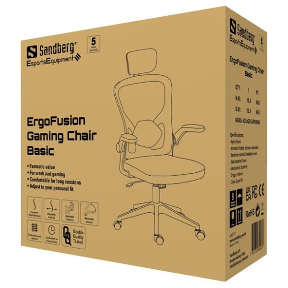 Sandberg Gamer szék - ErgoFusion Gaming Chair Basic