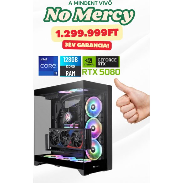 NO MERCY  (Intel I9 14900KF/128GB DDR5/2TB NVME SSD/RTX 5080 16GB/1000W 80+ Gold)