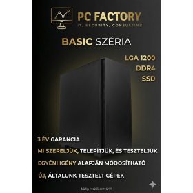   PC FACTORY BASIC SZÉRIA 08 (Intel Core i5-10400F /16GB/512GB NVME SSD/RTX3050/700W)